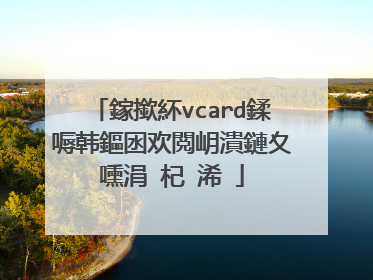 鎵撳紑vcard鍒嗕韩鏂囦欢閲岄潰鏈夊嚑涓�杞�浠�