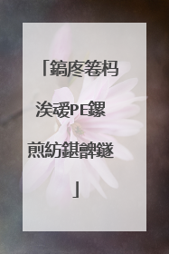 鎬庝箞杩涘叆PE鏍煎紡鍖朇鐩�