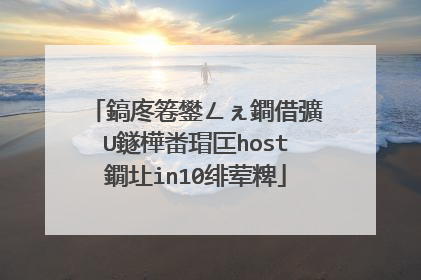 鎬庝箞鐢ㄥぇ鐧借彍U鐩樺畨瑁匞host鐗圵in10绯荤粺