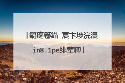 鎬庝箞鑷�宸卞埗浣渨in8.1pe绯荤粺