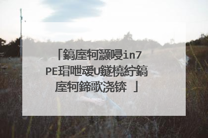 鎬庢牱灏唚in7 PE瑁呭叆U鐩橈紵鎬庢牱鍗歌浇锛�