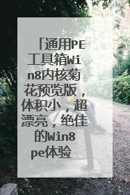 通用PE工具箱Win8内核菊花预览版,体积小,超漂亮,绝佳的Win8pe体验 安装方法