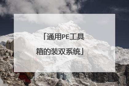 通用PE工具箱的装双系统