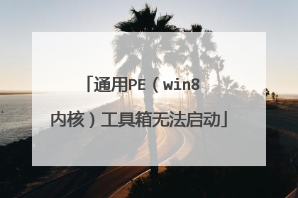 通用PE(win8 内核)工具箱无法启动