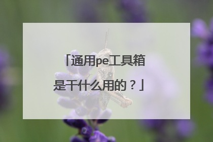 通用pe工具箱是干什么用的？