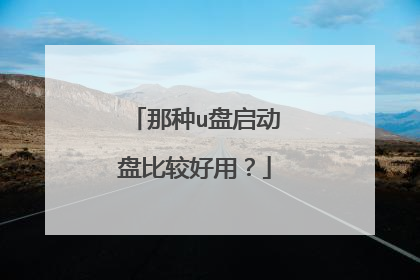 那种u盘启动盘比较好用?