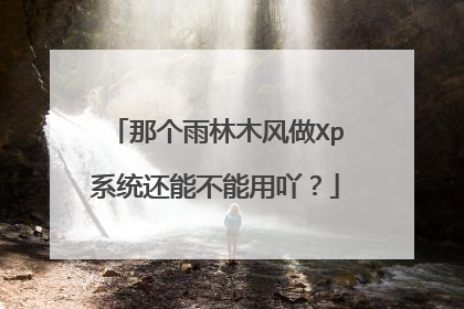 那个雨林木风做Xp系统还能不能用吖?
