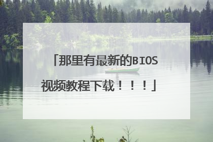 那里有最新的BIOS视频教程下载!!!