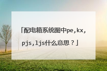 配电箱系统图中pe,kx,pjs,ljs什么意思?