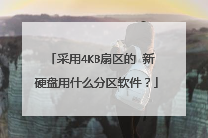 采用4KB扇区的 新硬盘用什么分区软件?