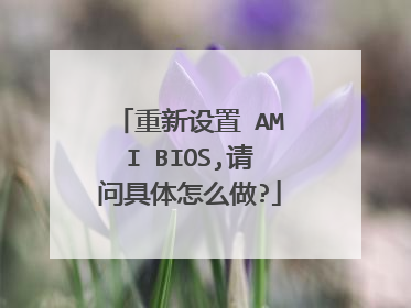 重新设置 AMI BIOS,请问具体怎么做?