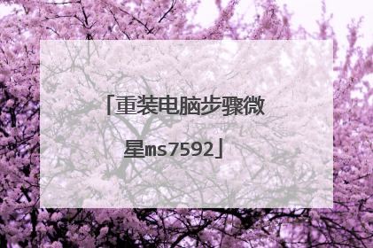 重装电脑步骤微星ms7592
