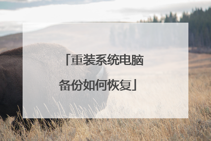 重装系统电脑备份如何恢复