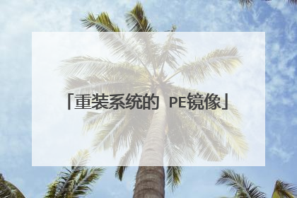 重装系统的 PE镜像