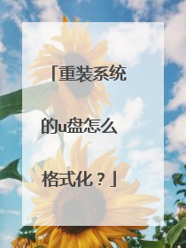 重装系统的u盘怎么格式化?