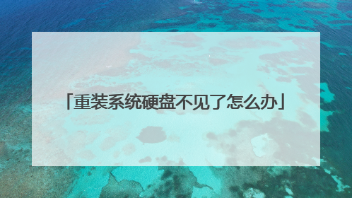 重装系统硬盘不见了怎么办