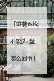 重装系统不能选c盘怎么回事