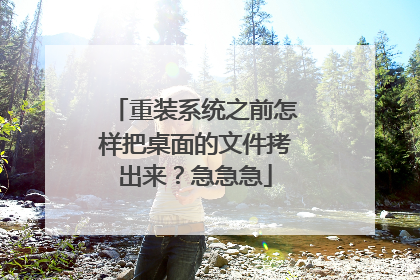 重装系统之前怎样把桌面的文件拷出来？急急急