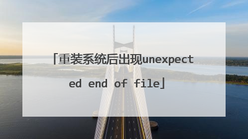 重装系统后出现unexpected end of file