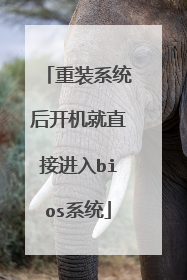 重装系统后开机就直接进入bios系统