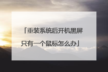 重装系统后开机黑屏只有一个鼠标怎么办