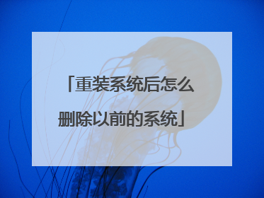 重装系统后怎么删除以前的系统