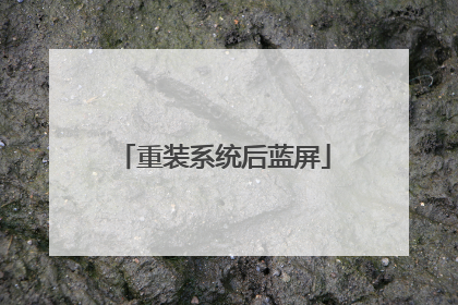 重装系统后蓝屏