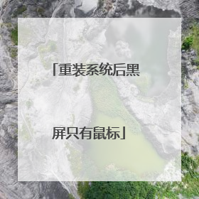 重装系统后黑屏只有鼠标
