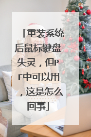 重装系统后鼠标键盘失灵,但PE中可以用,这是怎么回事