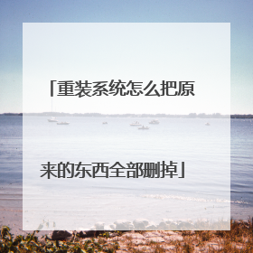 重装系统怎么把原来的东西全部删掉