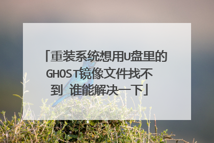 重装系统想用U盘里的GHOST镜像文件找不到 谁能解决一下