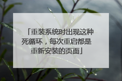 重装系统时出现这种死循环,每次重启都是重新安装的页面