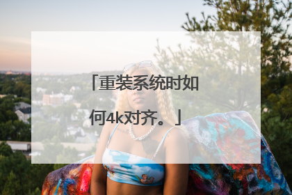 重装系统时如何4k对齐。