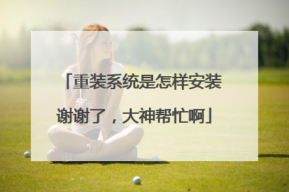 重装系统是怎样安装谢谢了,大神帮忙啊