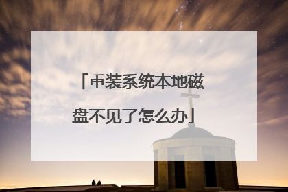 重装系统本地磁盘不见了怎么办