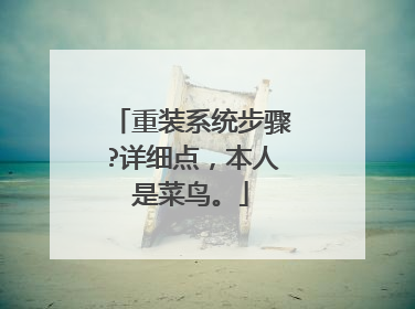 重装系统步骤?详细点,本人是菜鸟。