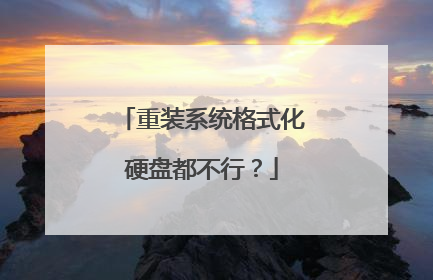 重装系统格式化硬盘都不行?