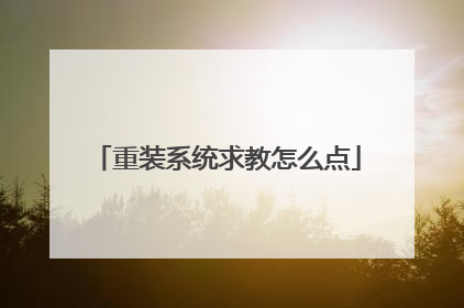 重装系统求教怎么点