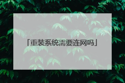 重装系统需要连网吗