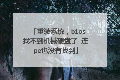 重装系统，bios找不到机械硬盘了 连pe也没有找到