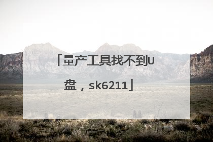 量产工具找不到U盘,sk6211