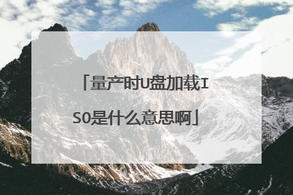 量产时U盘加载ISO是什么意思啊