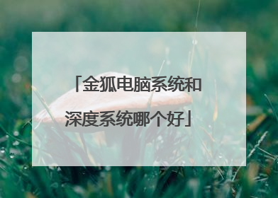 金狐电脑系统和深度系统哪个好