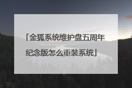 金狐系统维护盘五周年纪念版怎么重装系统