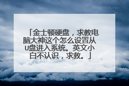 金士顿硬盘,求教电脑大神这个怎么设置从U盘进入系统。英文小白不认识,求救。
