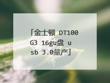金士顿 DT100G3 16gu盘 usb 3.0量产