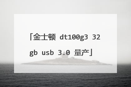 金士顿 dt100g3 32gb usb 3.0 量产