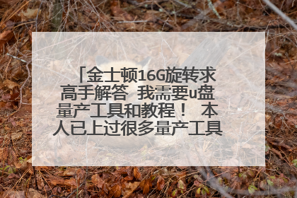 金士顿16G旋转求高手解答 我需要u盘量产工具和教程! 本人已上过很多量产工具,ps2251-61的量产工具全试过