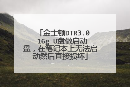 金士顿DTR3.0 16g U盘做启动盘,在笔记本上无法启动然后直接损坏