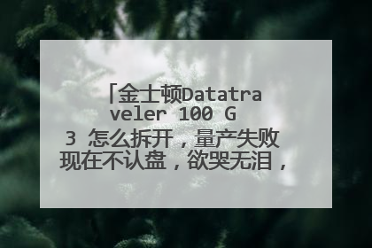 金士顿Datatraveler 100 G3 怎么拆开,量产失败现在不认盘,欲哭无泪,传说要拆开短接 你是怎么拆开的啊